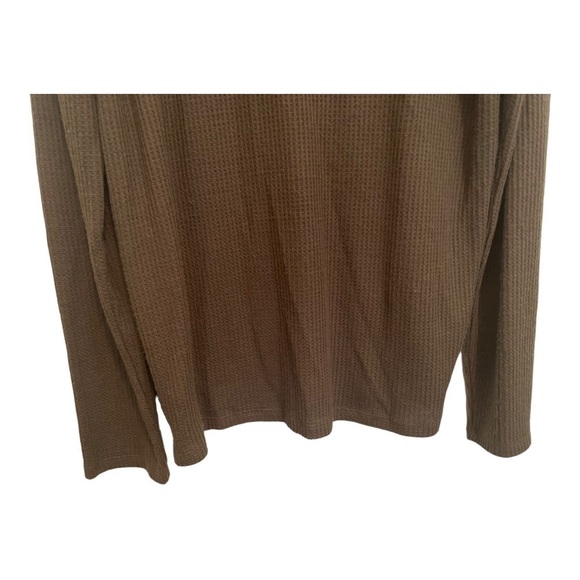 ATM Anthony Thomas Melillo Waffle Knit Long Sleeve Crew sweater in sable - Picture 10 of 13